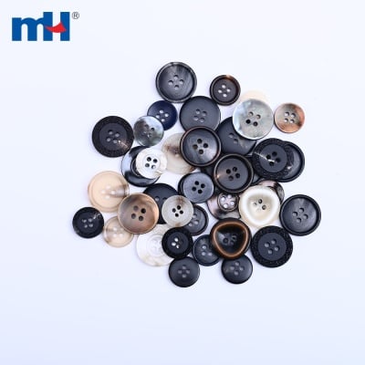 4-Hole Flower Pattern Resin Button