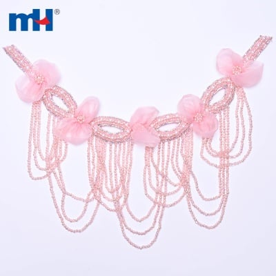 Beaded Flower Lace Collar