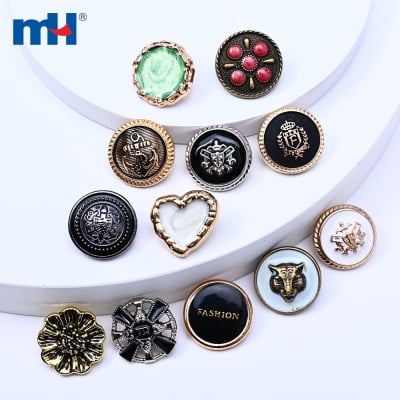 Large Zinc Alloy Shank Coat Button