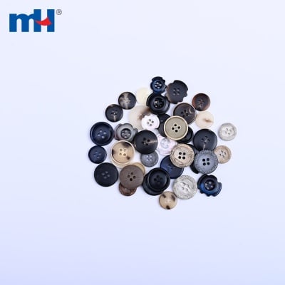 Pearl-Gloss Flat Resin Button