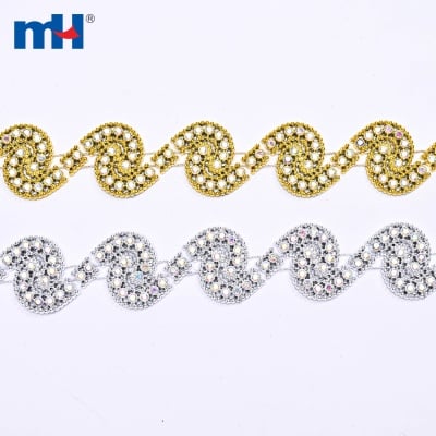 Plastic Rhinestone Chain 24mm