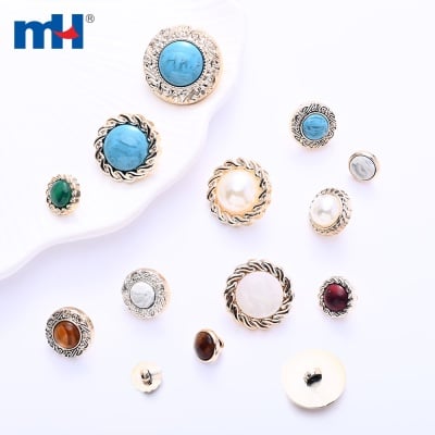 Rhinestone Plastic Band Button