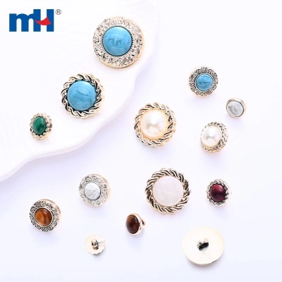 Rhinestone Plastic Band Button