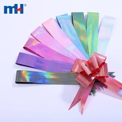 Striped Holographic Pull Ribbon