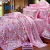Tela estampada floral para sábanas