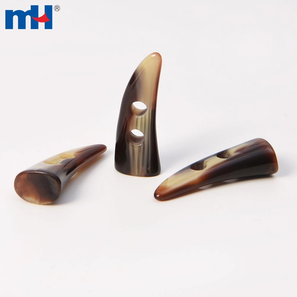  Natural Horn Toggles,Polish Tooth Horn for Coats