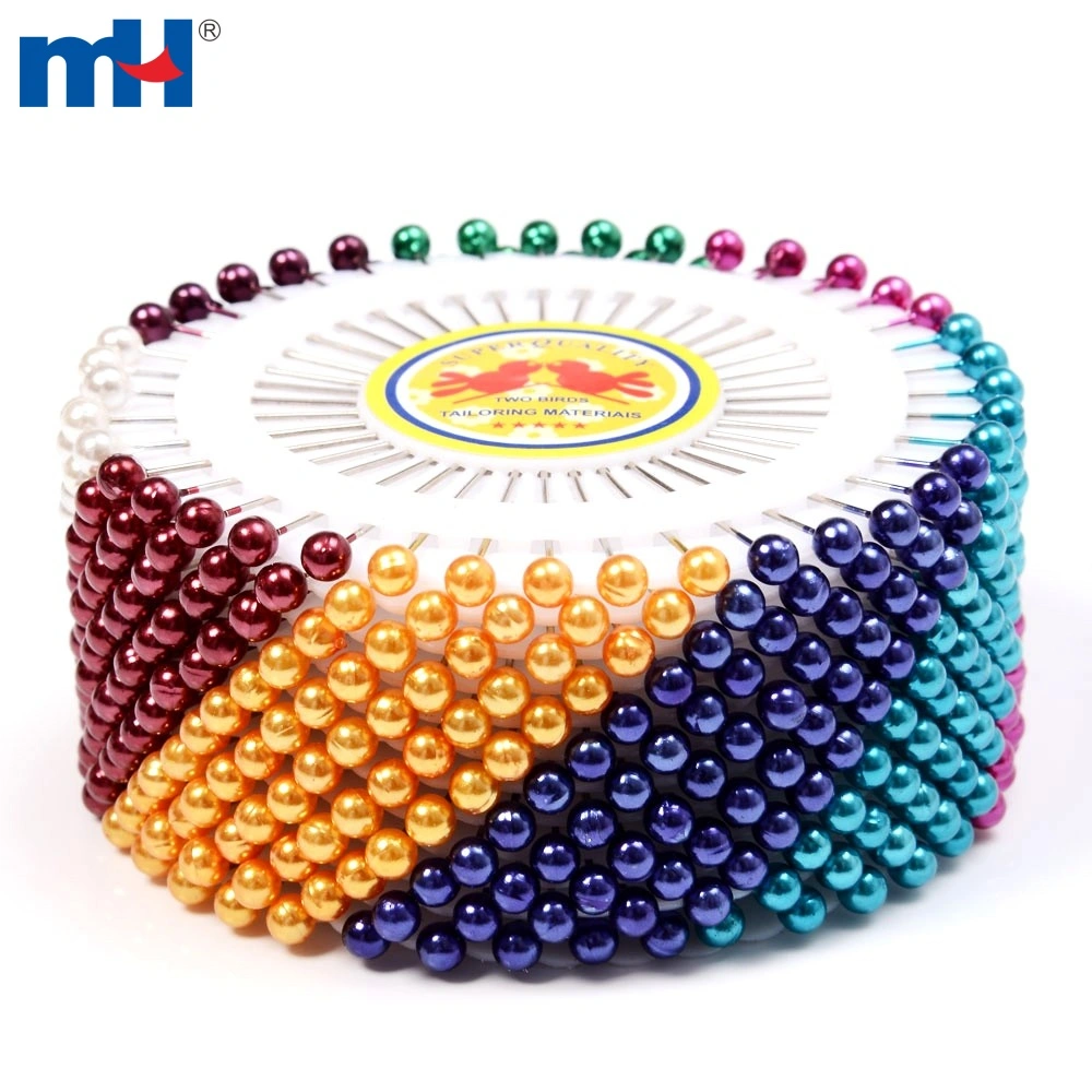 MH Custom Multicolor Sewing Pearl Pins in Wheels for Craft