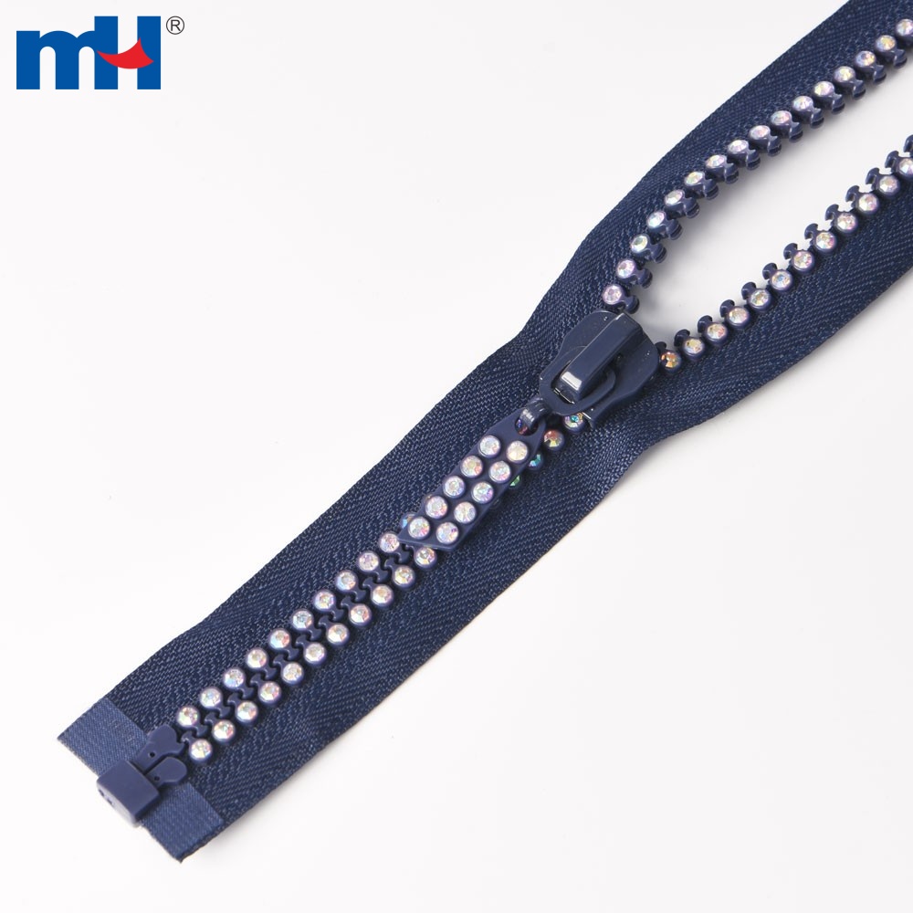 AB crystal zipper