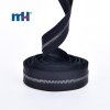 black nickel zipper long chain
