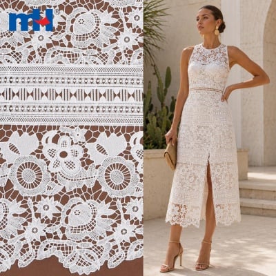 Heavy Venice Floral Guipure Lace Fabric