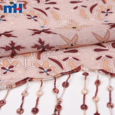 Printed Chiffon Tassel Fabric