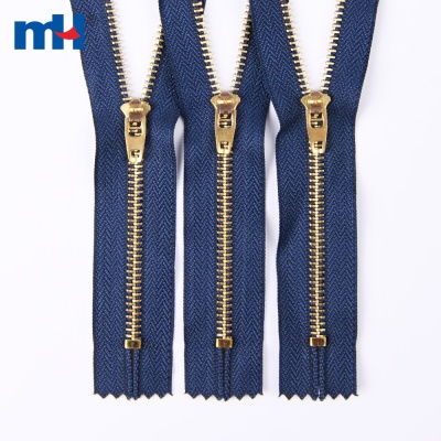 #5 Double Locked Brass Teeth Jeans Zippers