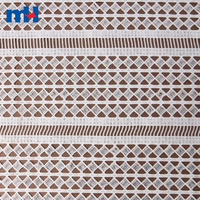 Striped Embroidered Lace