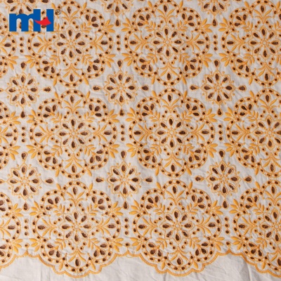 Knitted Eyelet Embroidered Fabric