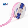 5/8" Grosgrain Mono-Stripe Ribbon Pink and White