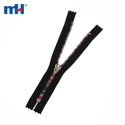 #5 Multicolor Teeth Brass Zipper