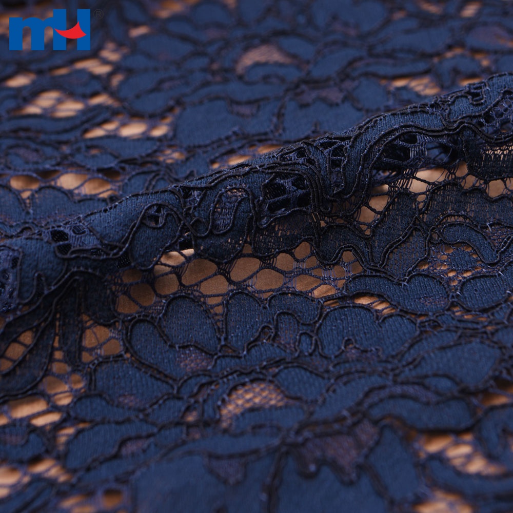 midnight blue lace fabric