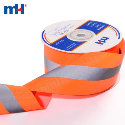 5 x 1.5cm Orange Reflective Safety Fabric Tape