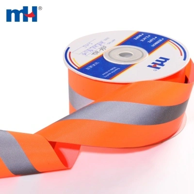 5 x 1.5cm Orange Reflective Safety Fabric Tape
