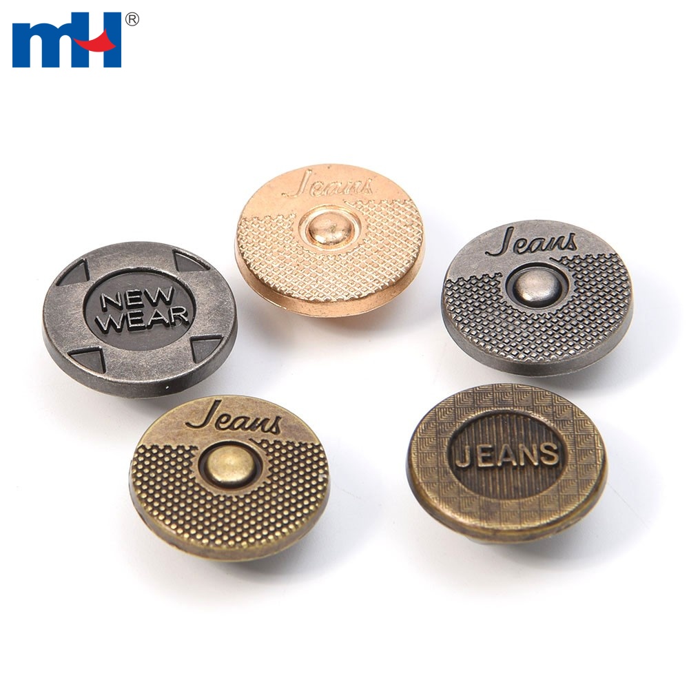 Alloy jeans button