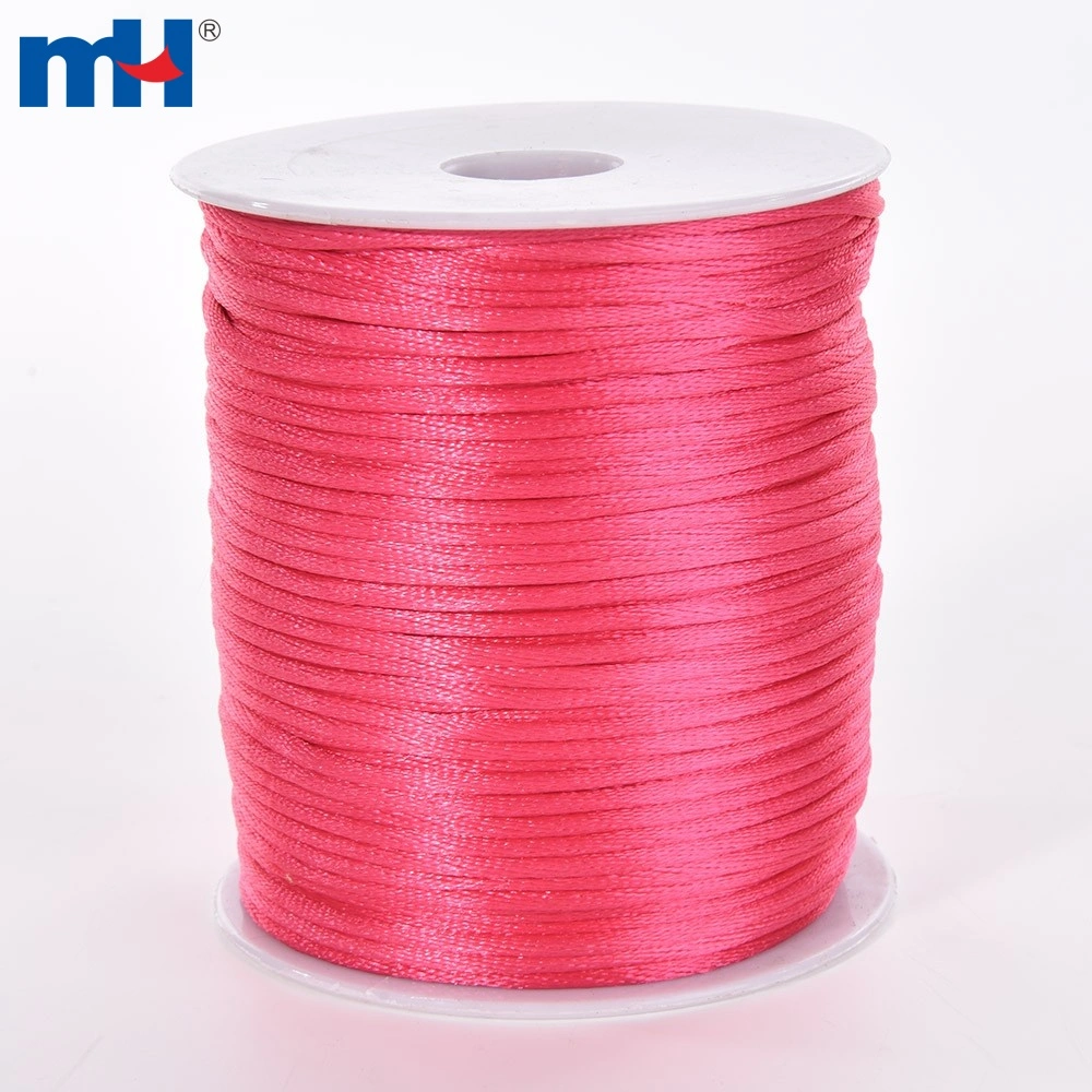 Fuchsia 2mm Polyester Chinese Knot Cord Strings