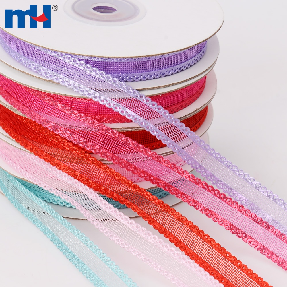 Embossed Net Lace Ribbon Trim