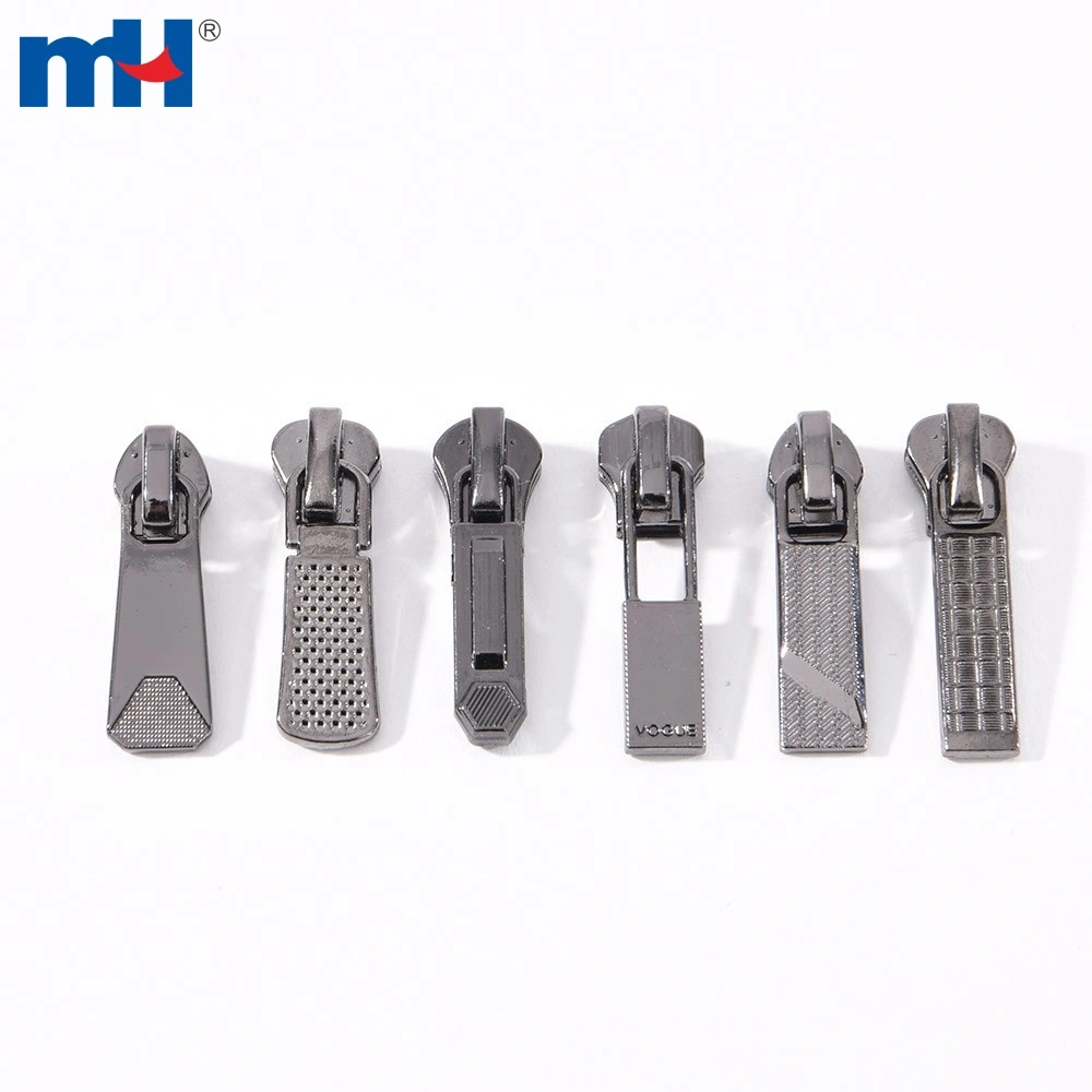 Custom 5 Electroplated Metal Zipper Head Slider for Nylon Zipper