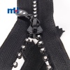 black rhinestone zipper