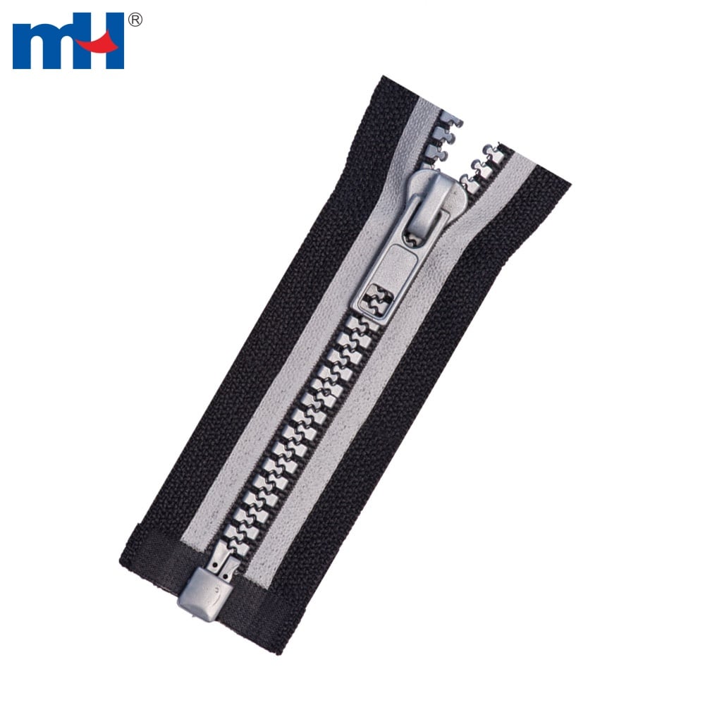 5 Plastic Silver Reflective Tape Zipper Ningbo MH