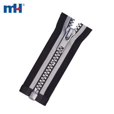 #5 Plastic Reflective Tape Zipper