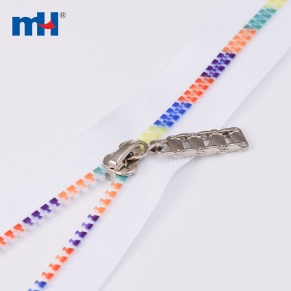 multi-color teeth plastic zipper