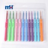 12 Pcs Plastic Crochet Hook