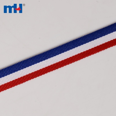7/8" Red White Blue Tri-Stripe Grosgrain Medal Ribbon