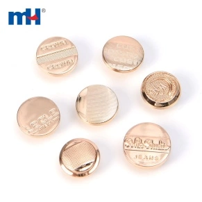Botón de jeans dorado de aleación de zinc