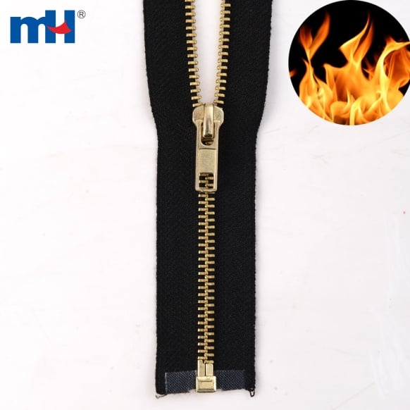 #5 brass fire retardant zipper