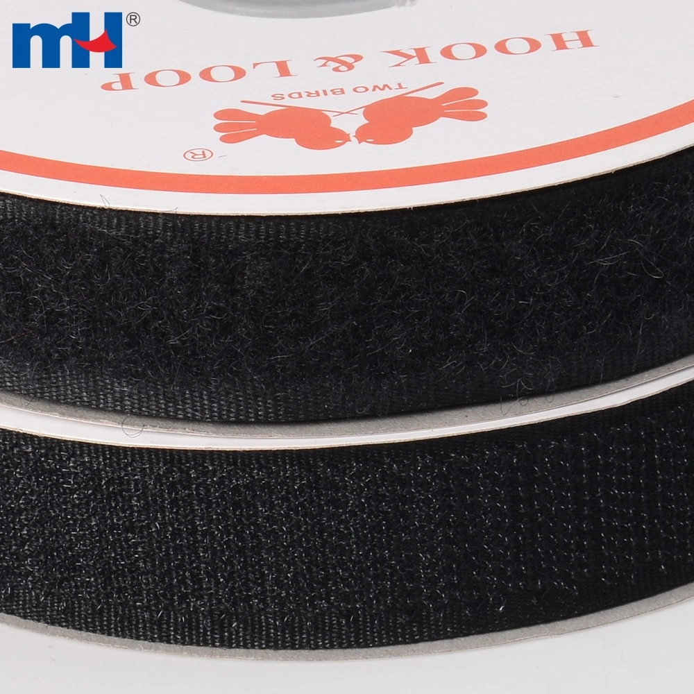 20mm Sew on Black Hook and Loop Fastener Tape Supplier Two Birds Brand