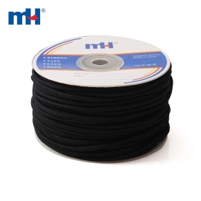 3mm Noir Cordon élastique rond