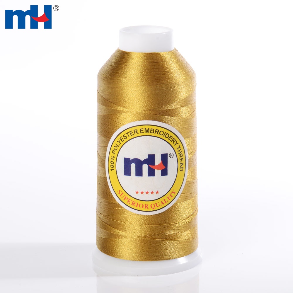 Metallic Gold 120D/2 Polyester Embroidery Thread 5000M