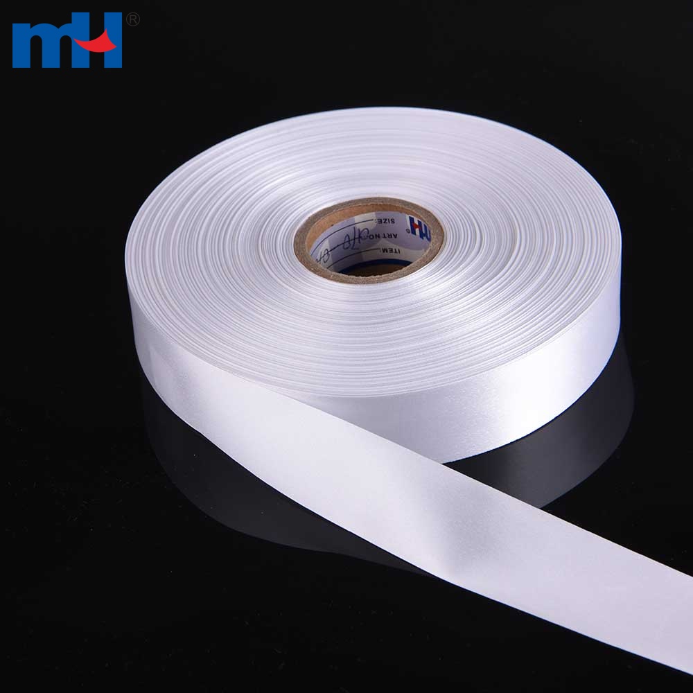 Double Side Slit Edge Satin Ribbon For Clothing Labels