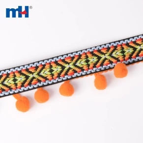 Bordure Jacquard Pom Pom