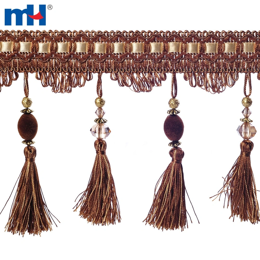 Upholstery Curtain Beads Tassel Fringe Trimming