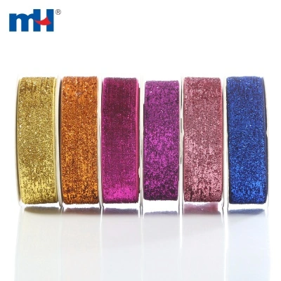 25mm metallic velvet ribbon