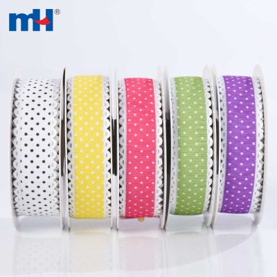 25mm Grosgrain Lace Ribbon