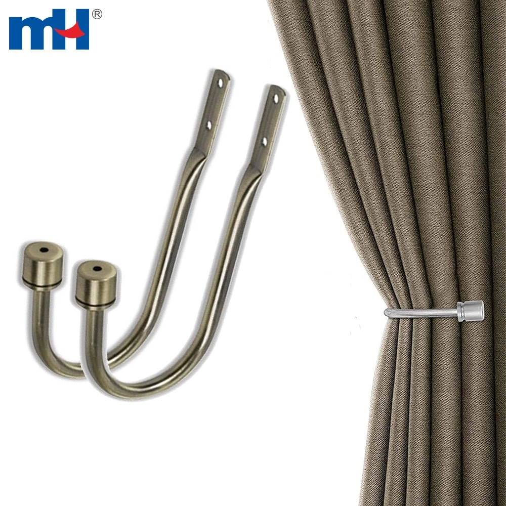Home Bedroom Office Decorative without Installation 2 Pieces Magnetic Curtain Tieback Hooks Shower Curtain Tieback Light Grey OTHWAY Curtain Tiebacks 