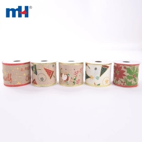 Natural Burlap Christmas Ribbon