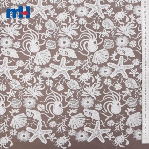 Tissu en organza brodé Ocean World