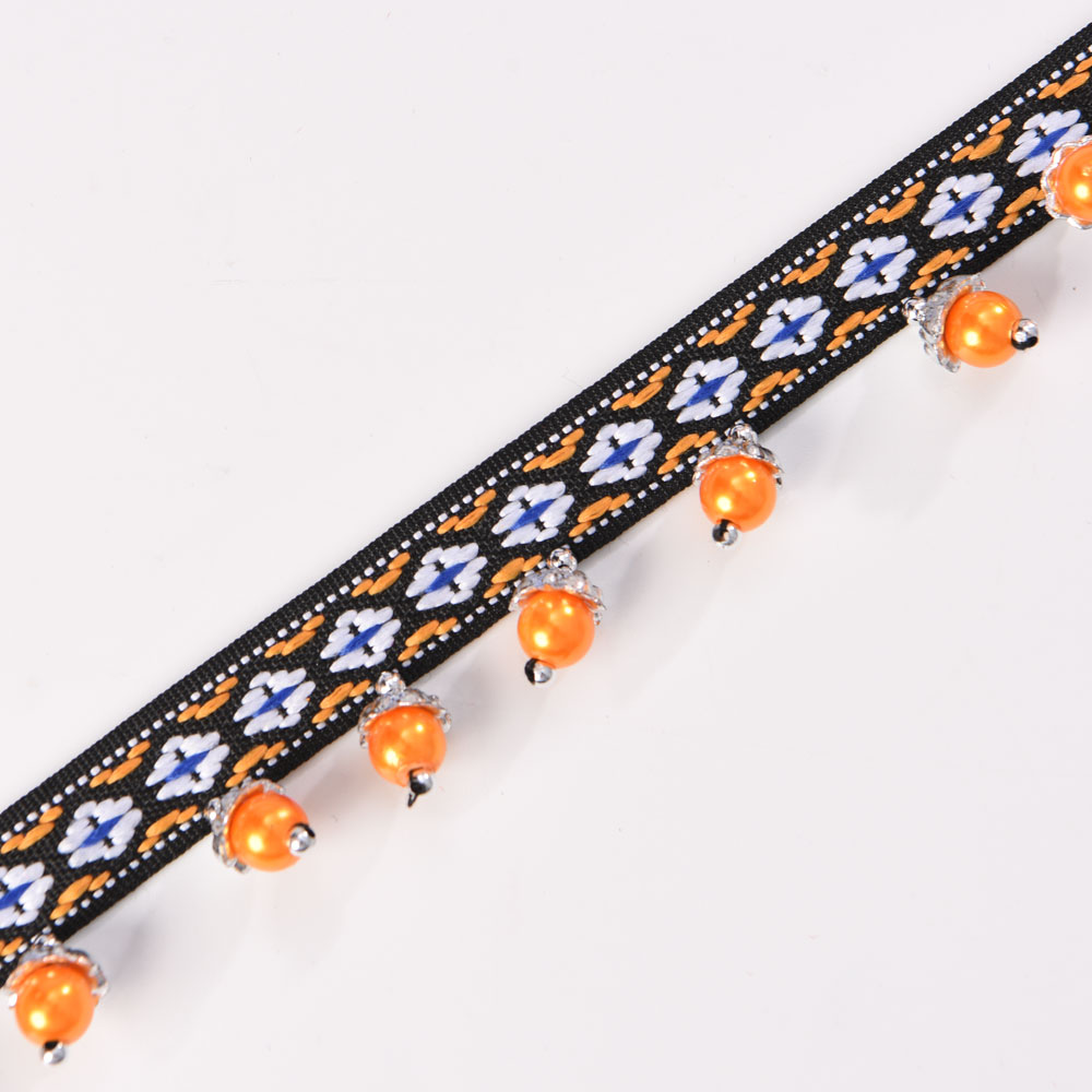 beaded ethnic tassel fringe trimming card for craft and garment use