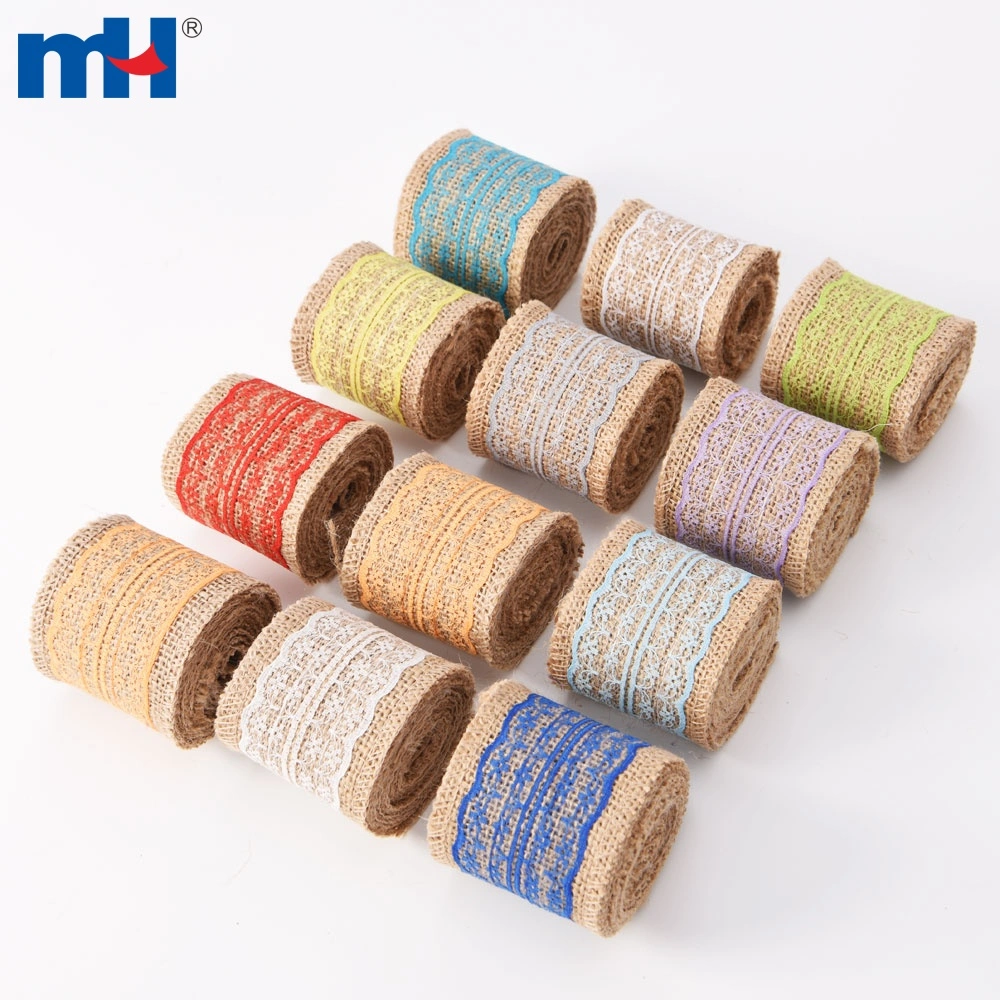 color jute lace ribbon