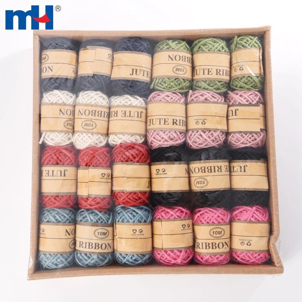 24 Rolls Jute Rope Twine String Cord String Mixed Color