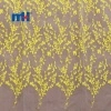 Organza à broderie florale jaune